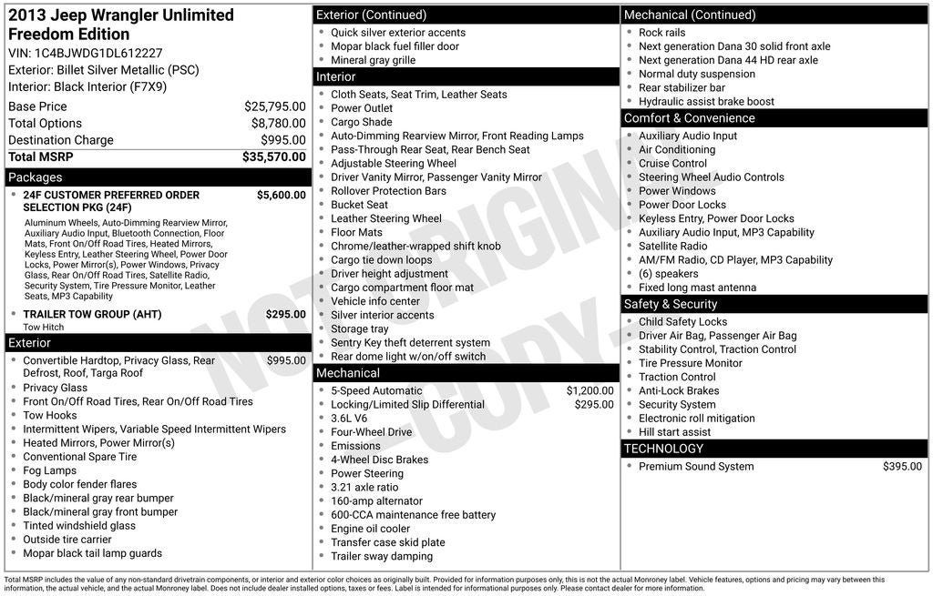 2013 Jeep Wrangler Unlimited Freedom Edition