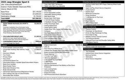 2023 Jeep Wrangler Sport S