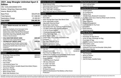 2021 Jeep Wrangler Unlimited Sport S