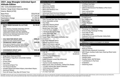 2021 Jeep Wrangler Unlimited Sport Altitude