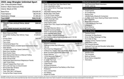 2022 Jeep Wrangler Unlimited Sport