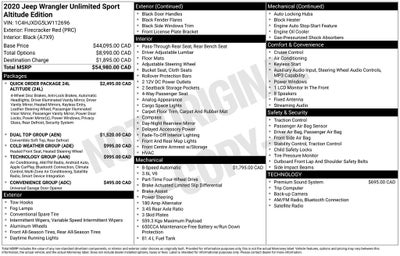 2020 Jeep Wrangler Unlimited Sport Altitude