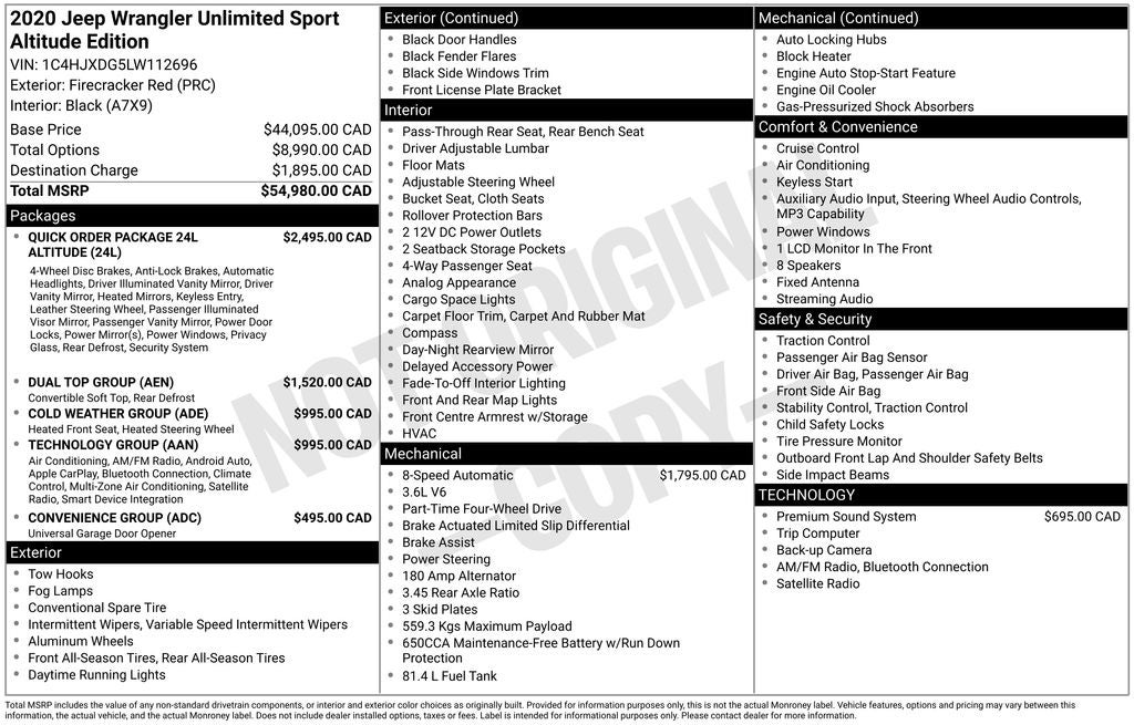 2020 Jeep Wrangler Unlimited Sport Altitude