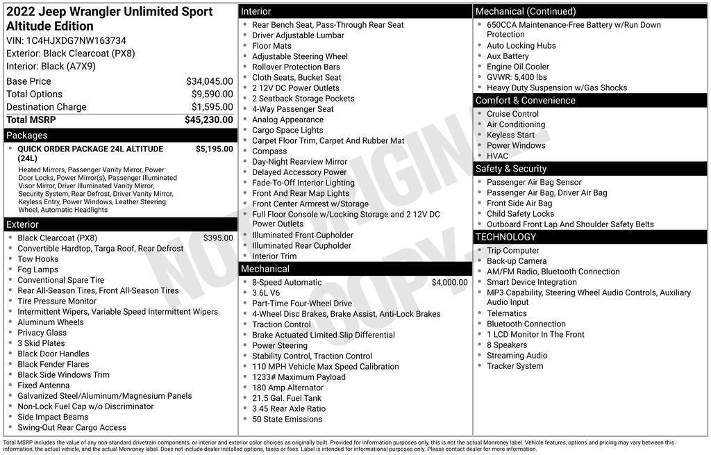 2022 Jeep Wrangler Unlimited Sport Altitude