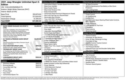 2021 Jeep Wrangler Unlimited Sport S