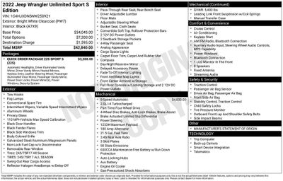 2022 Jeep Wrangler Unlimited Sport S
