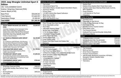 2022 Jeep Wrangler Unlimited Sport S