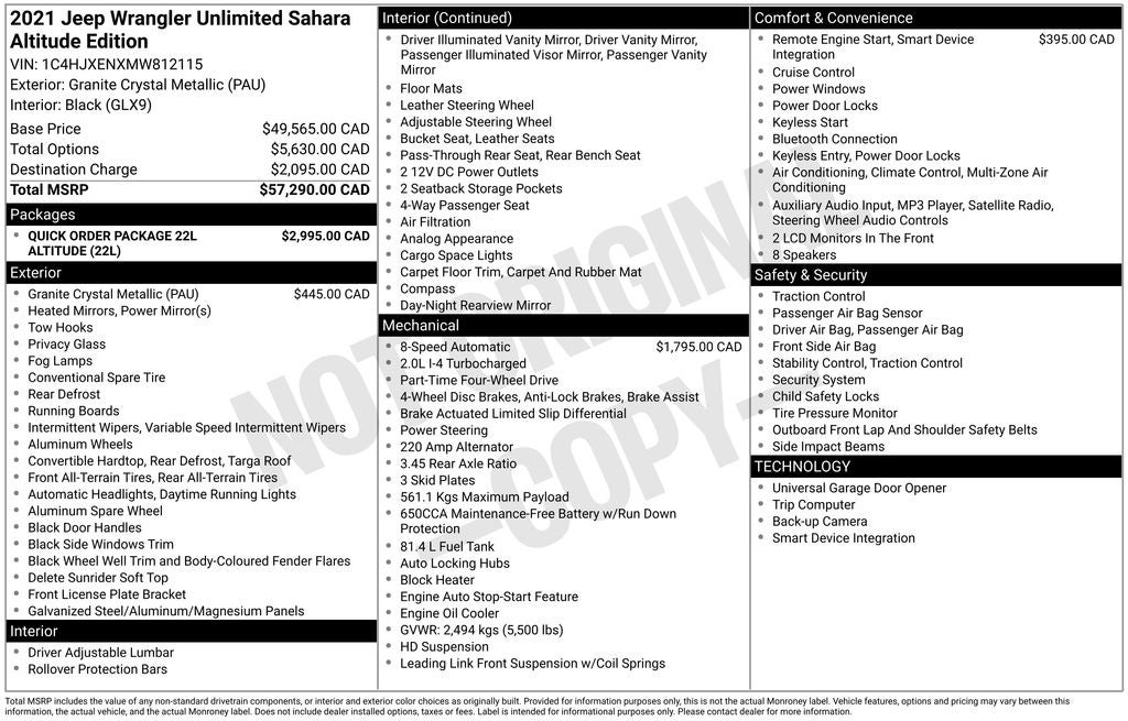 2021 Jeep Wrangler Unlimited Sahara Altitude