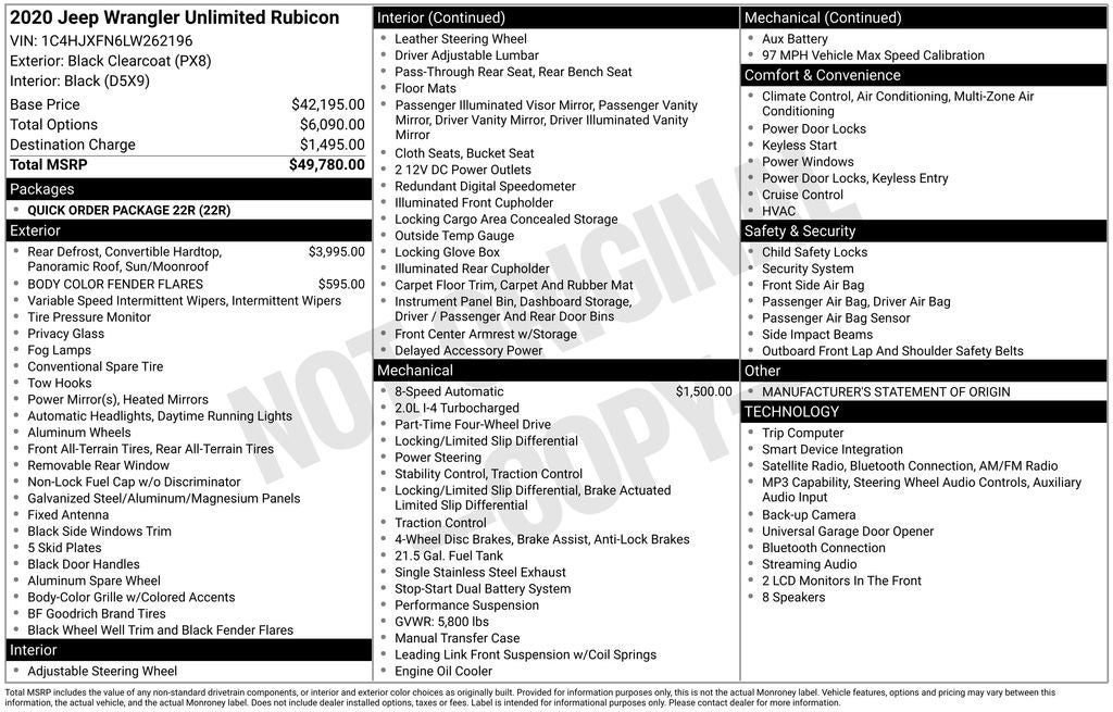 2020 Jeep Wrangler Unlimited Rubicon