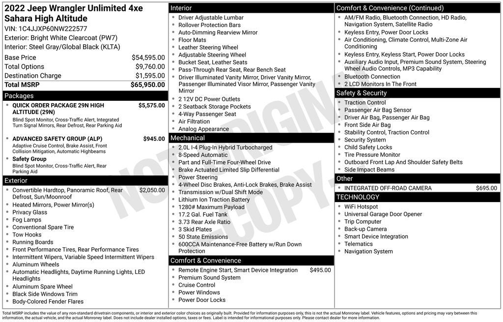 2022 Jeep Wrangler Unlimited Sahara High Altitude 4xe