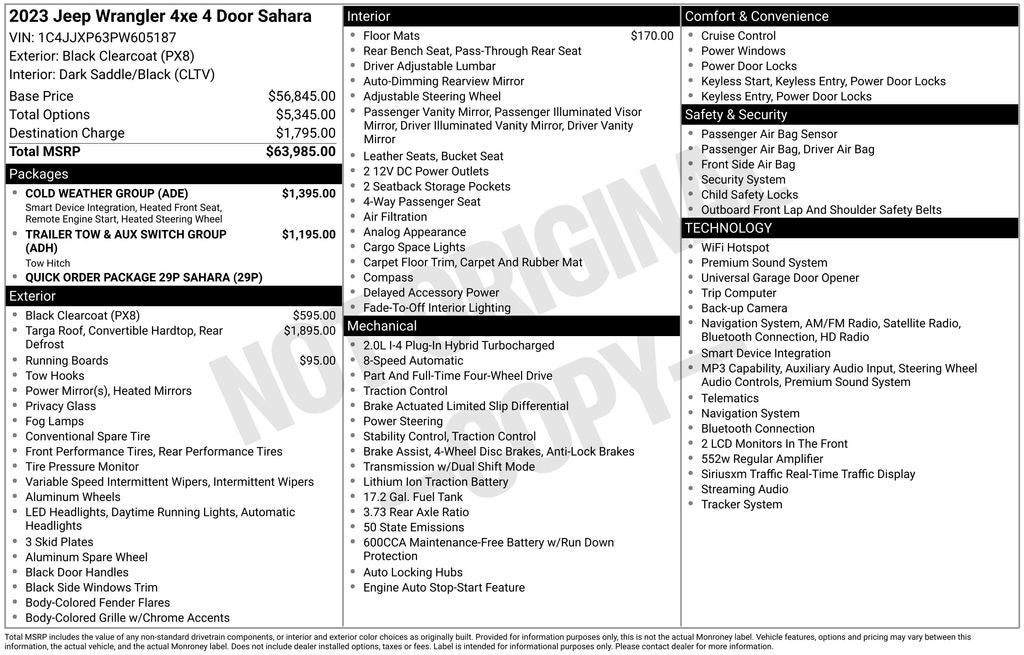 2023 Jeep Wrangler Sahara 4xe