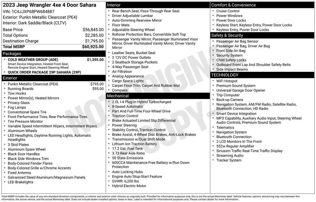 2023 Jeep Wrangler Sahara 4xe