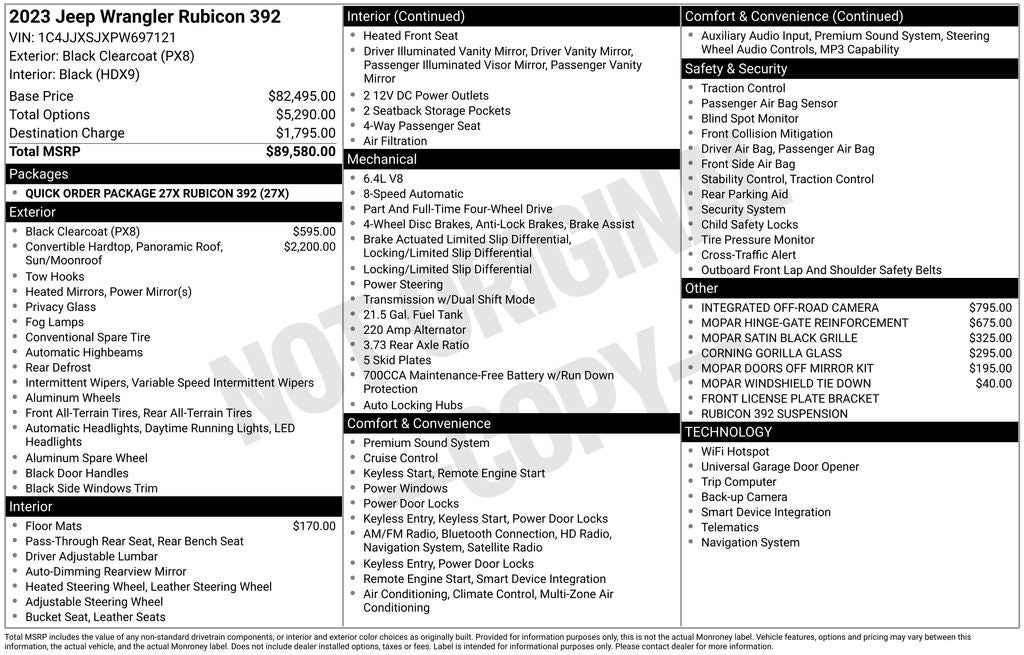 2023 Jeep Wrangler Rubicon 392