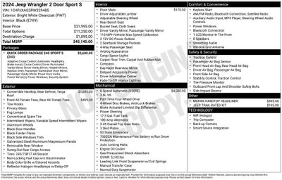 2024 Jeep Wrangler Sport S
