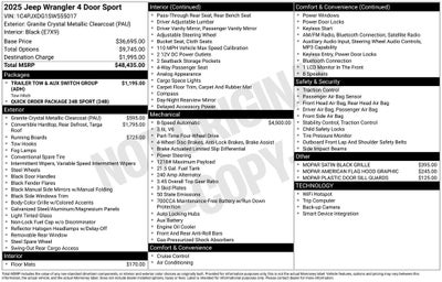 2025 Jeep Wrangler Sport