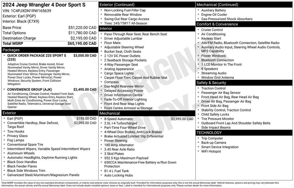 2024 Jeep Wrangler Sport S