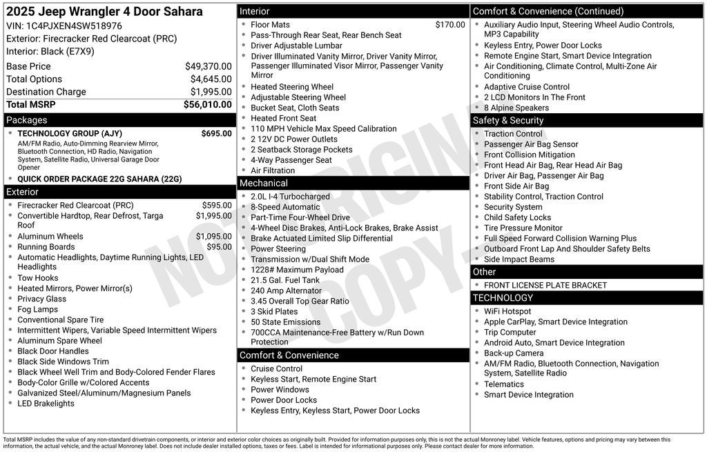 2025 Jeep Wrangler Sahara