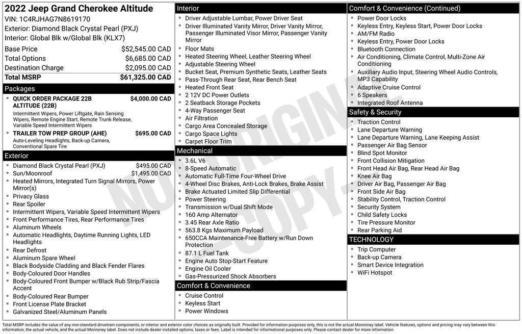2022 Jeep Grand Cherokee Altitude