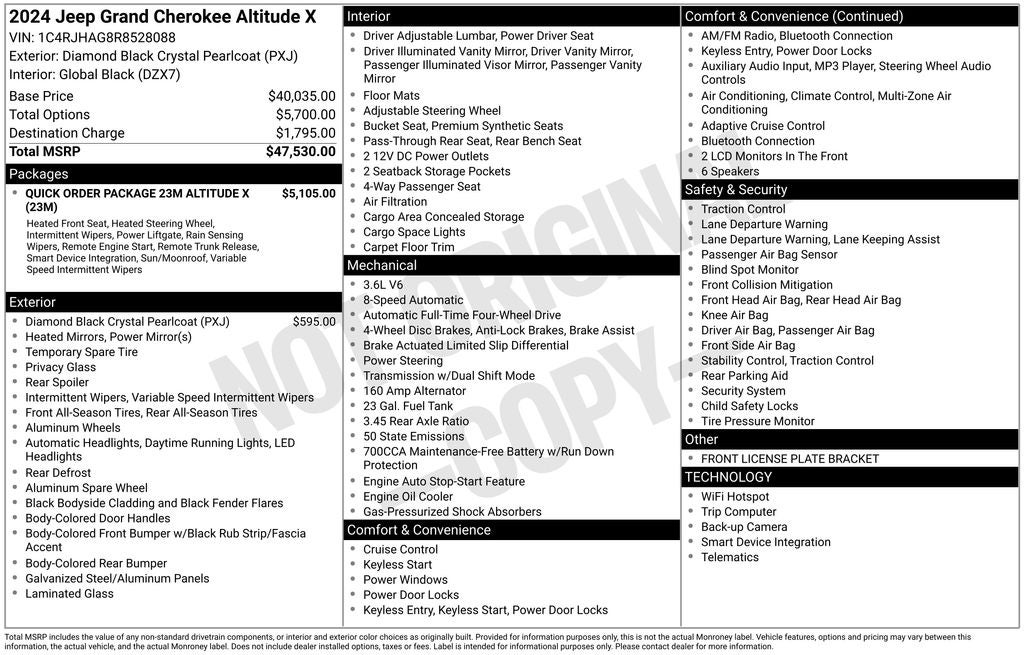 2024 Jeep Grand Cherokee Altitude X