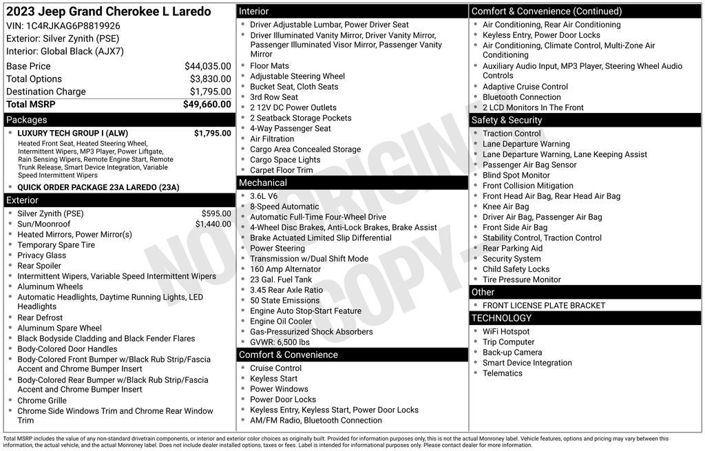 2023 Jeep Grand Cherokee L Laredo