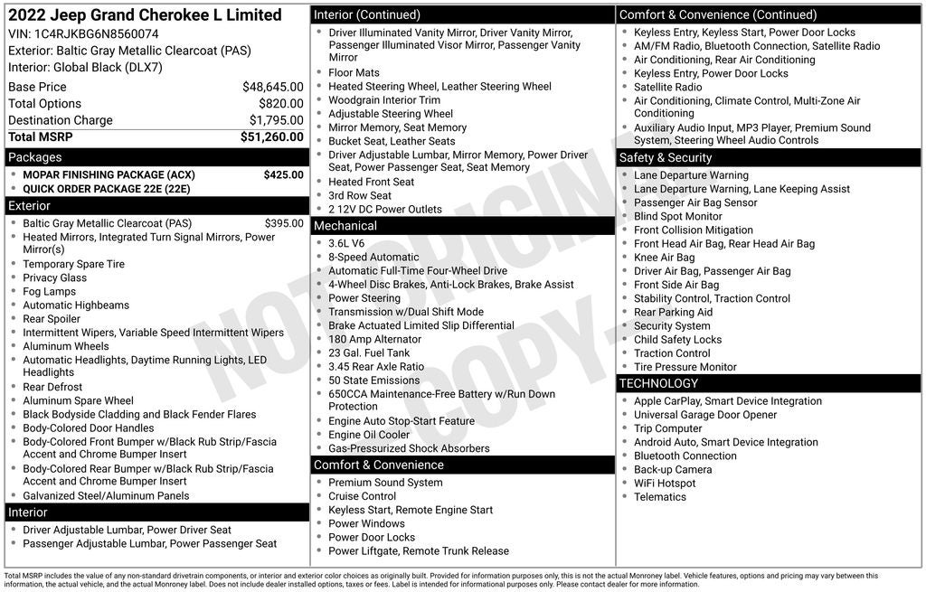 2022 Jeep Grand Cherokee L Limited