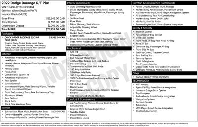 2022 Dodge Durango R/T Plus