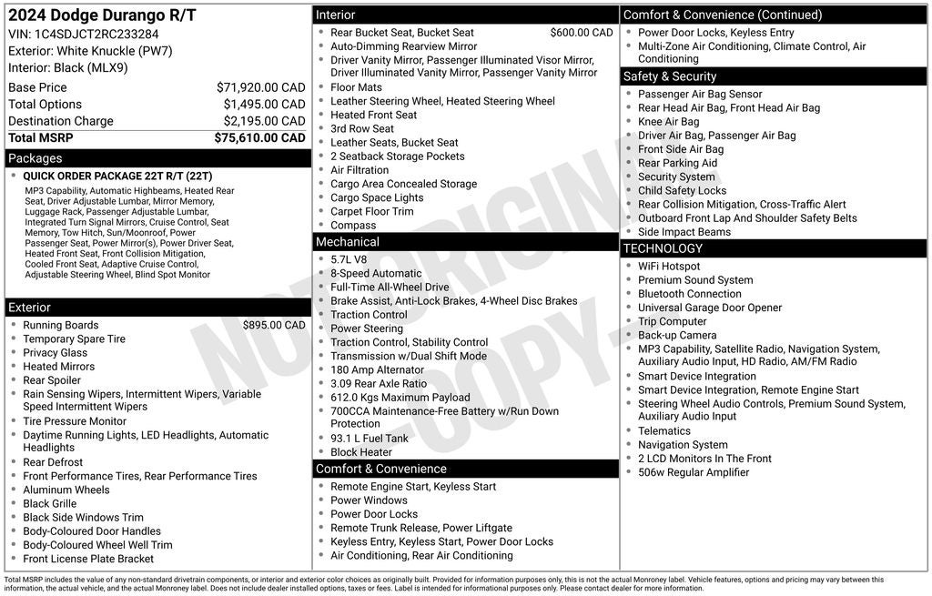 2024 Dodge Durango R/T Plus