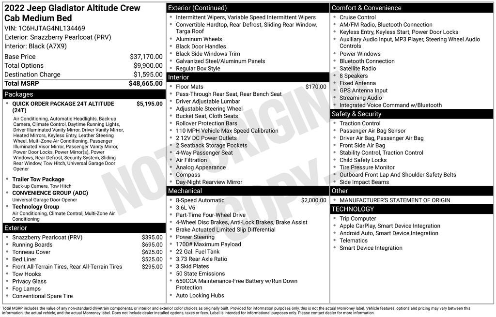 2022 Jeep Gladiator Altitude