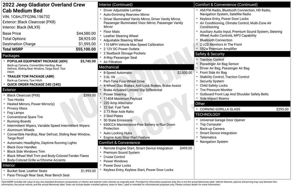 2022 Jeep Gladiator Overland