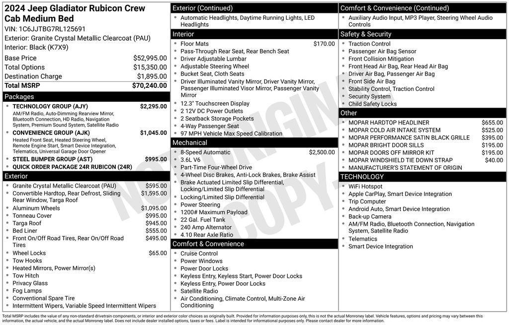 2024 Jeep Gladiator Rubicon