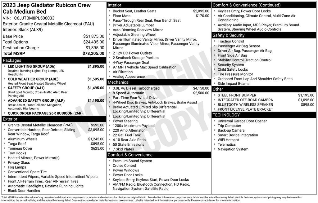2023 Jeep Gladiator Rubicon