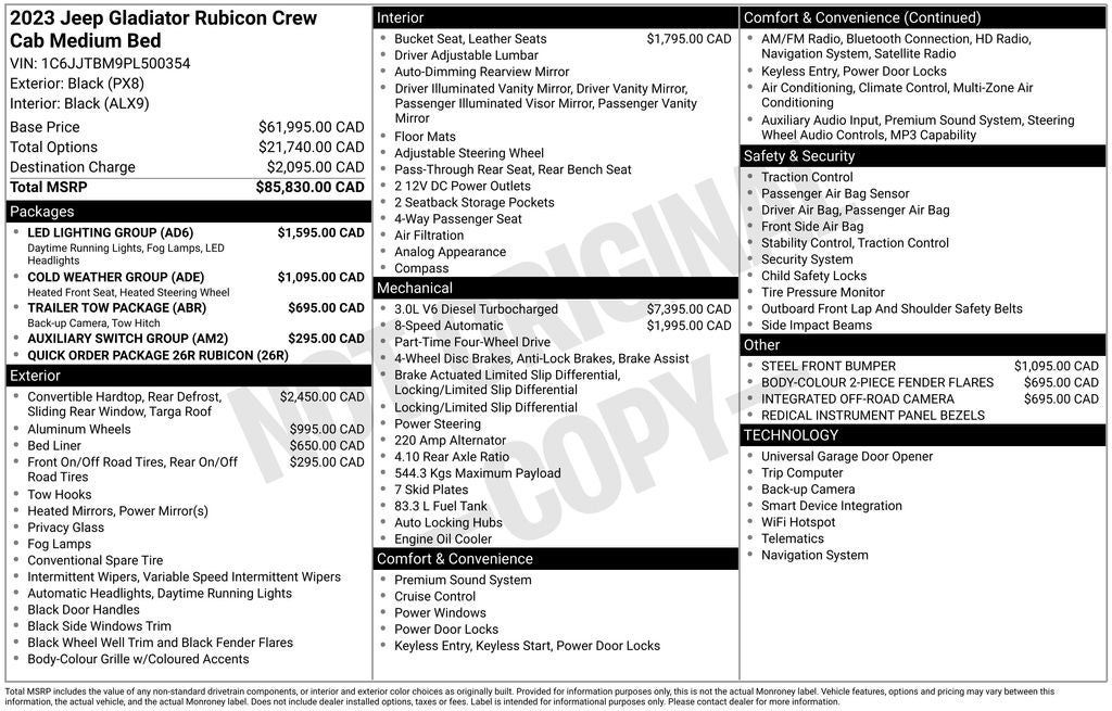 2023 Jeep Gladiator Rubicon