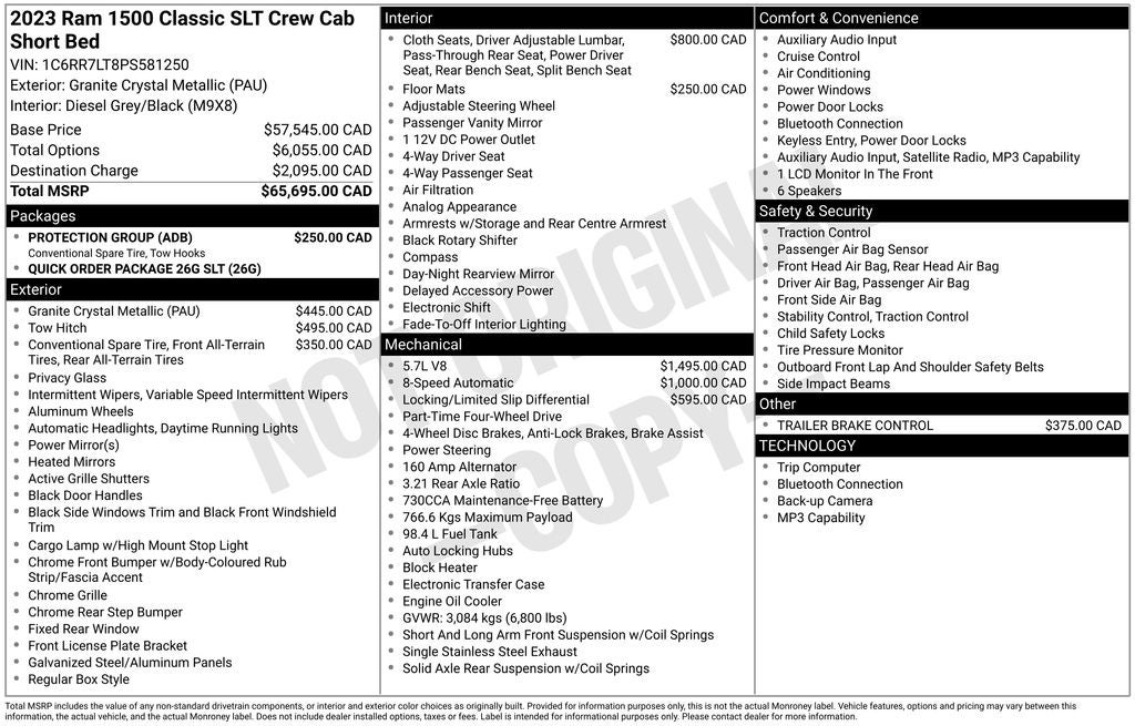 2023 RAM 1500 Classic SLT