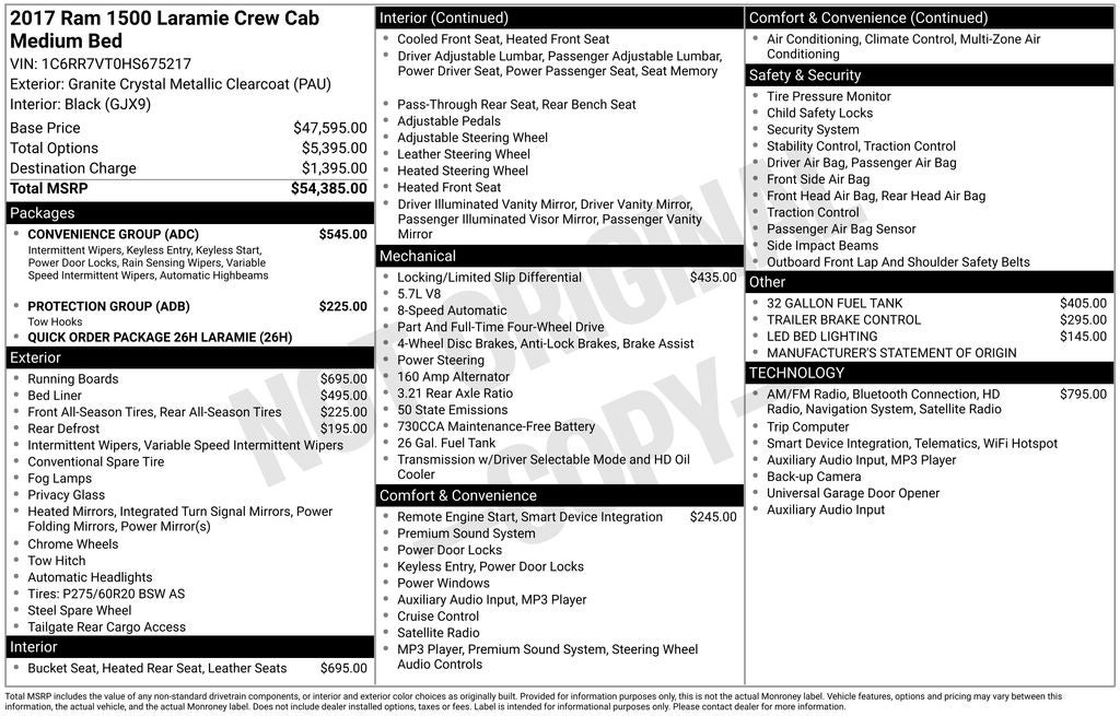 2017 RAM 1500 Laramie
