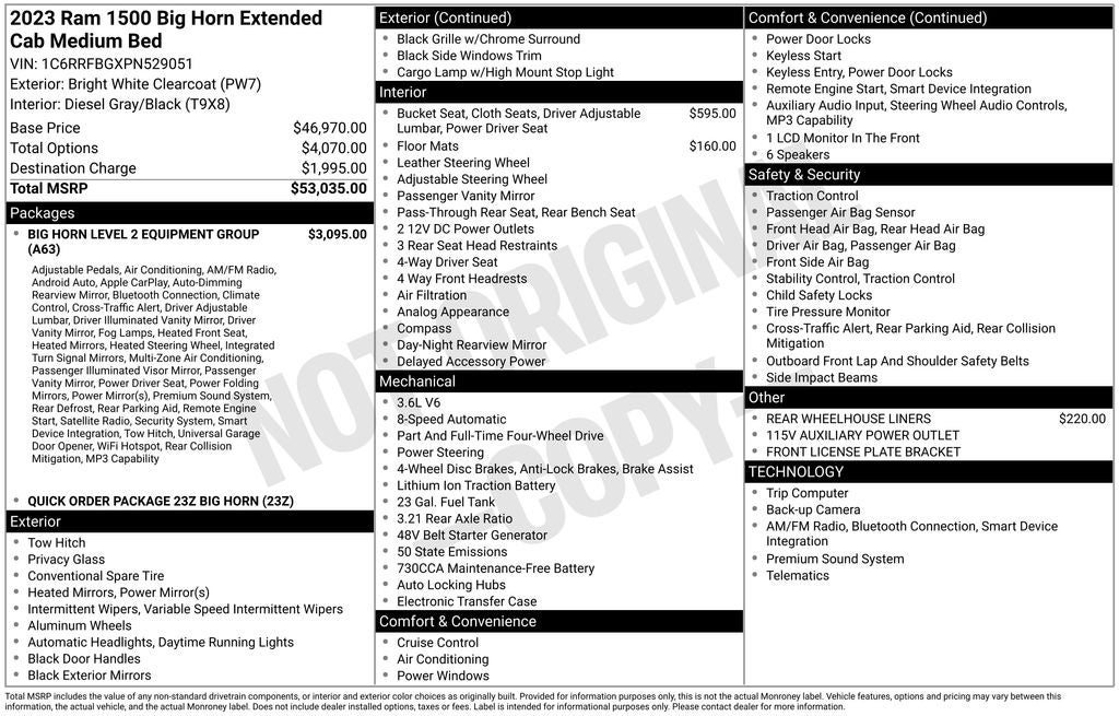 2023 RAM 1500 Big Horn/Lone Star