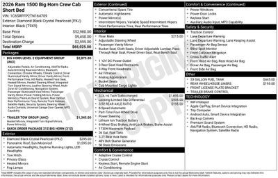 2026 RAM 1500 Big Horn/Lone Star