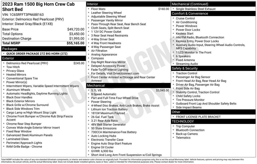 2023 RAM 1500 Big Horn/Lone Star