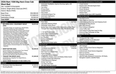 2026 RAM 1500 Big Horn/Lone Star