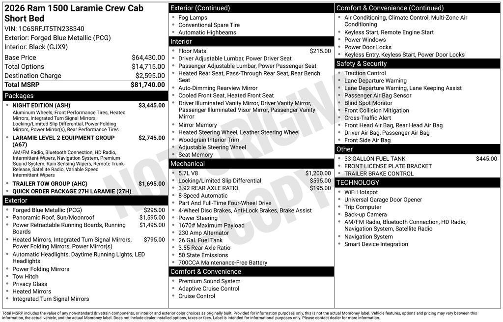 2026 RAM 1500 Laramie
