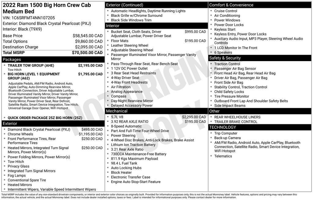 2022 RAM 1500 Big Horn/Lone Star