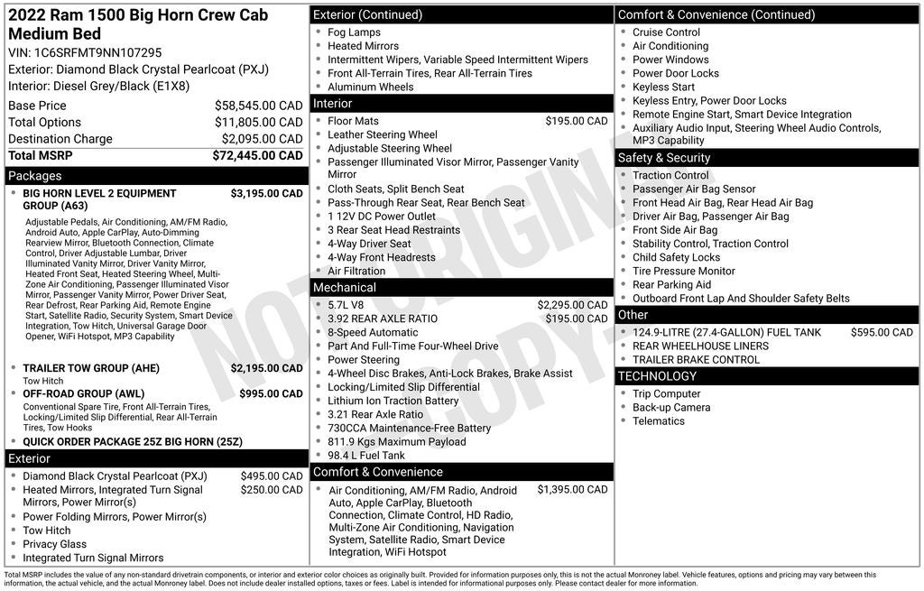 2022 RAM 1500 Big Horn/Lone Star