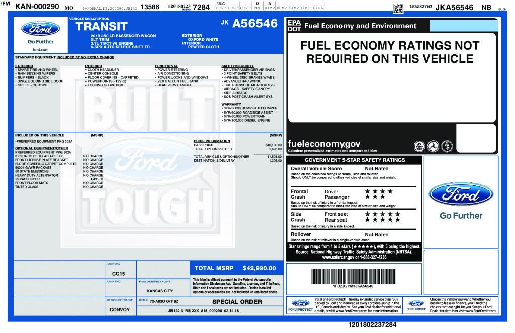 2018 Ford Transit-350 XLT