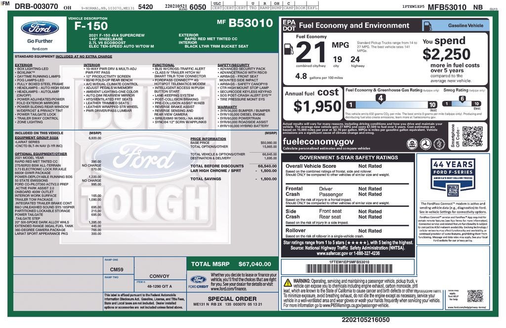 2021 Ford F-150 Lariat