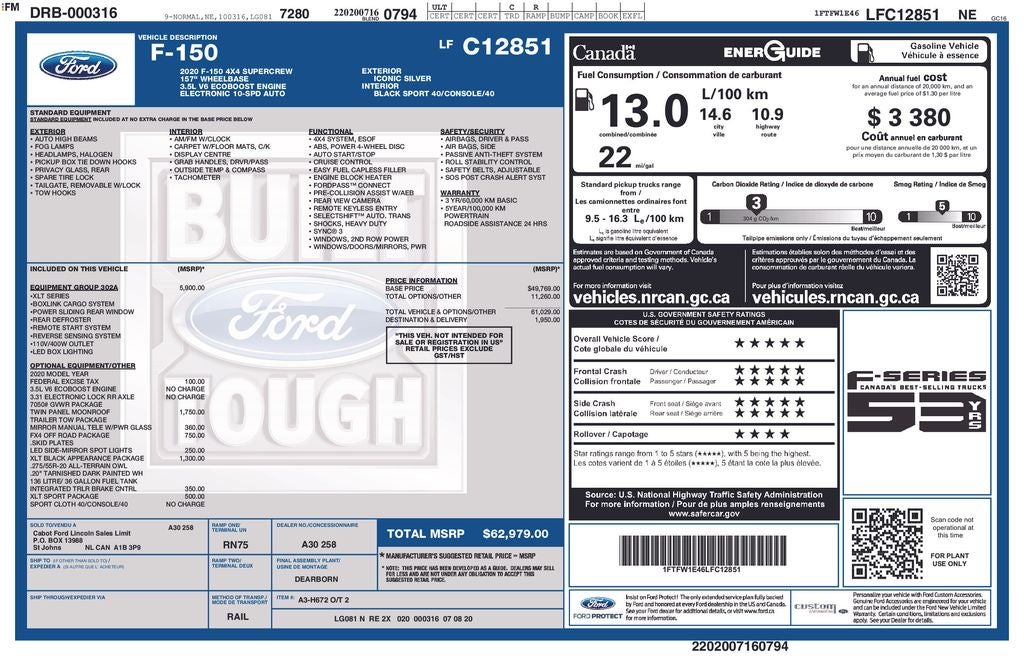 2020 Ford F-150 XL