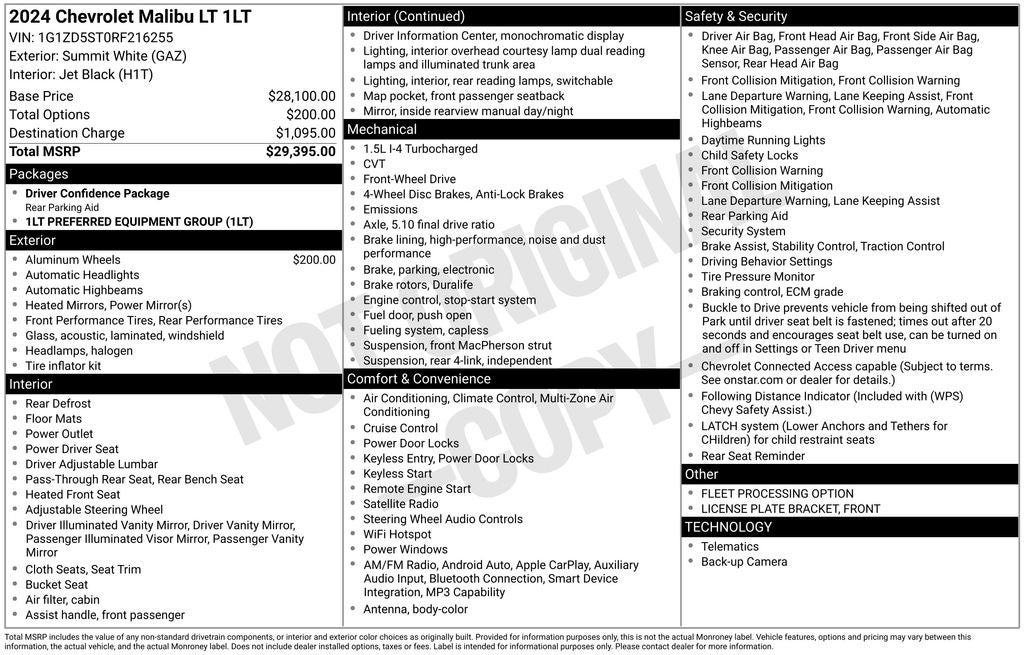 2024 Chevrolet Malibu LT 1LT