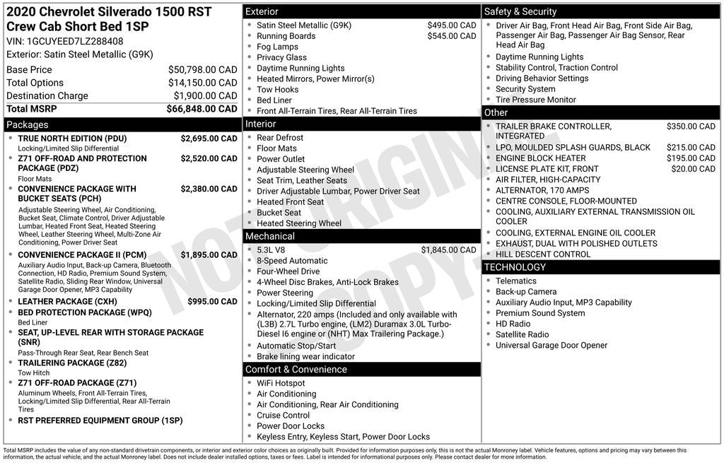 2020 Chevrolet Silverado 1500 RST