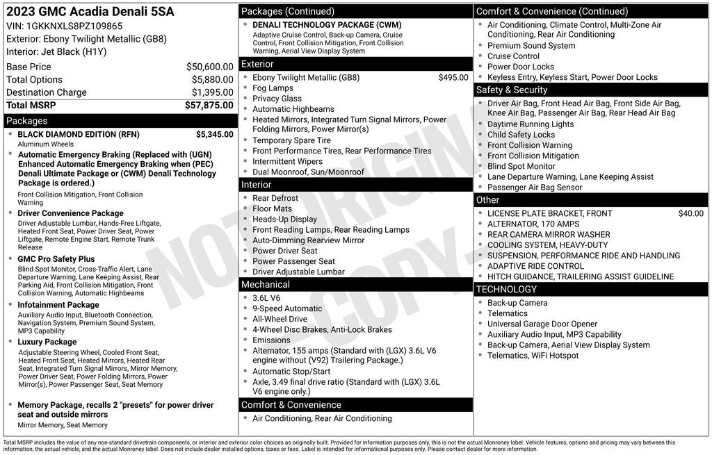 2023 GMC Acadia Denali