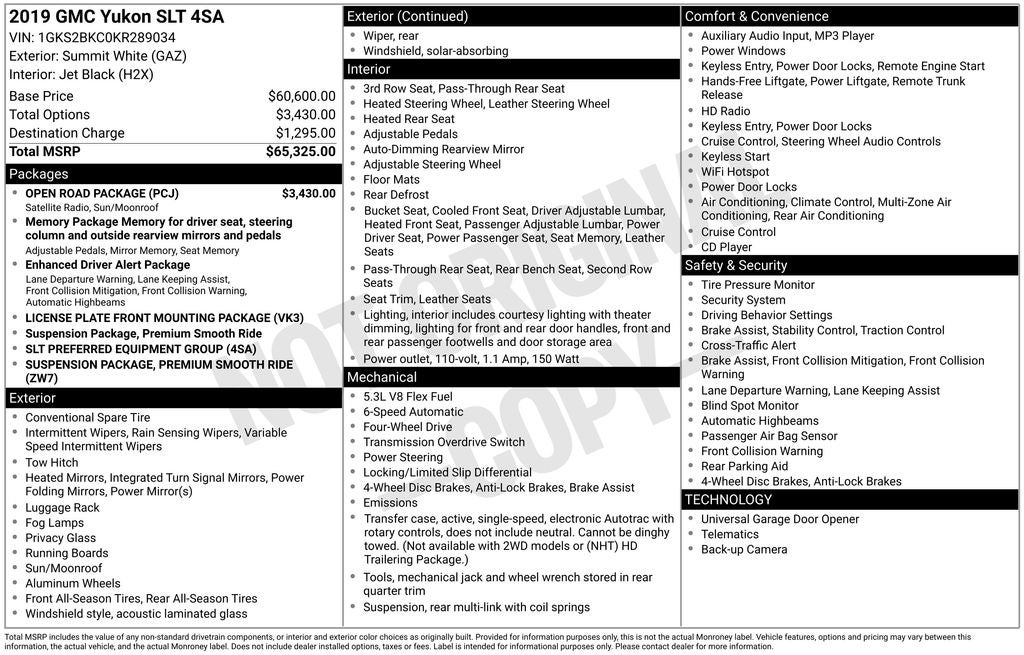 2019 GMC Yukon SLT