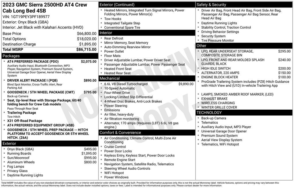 2023 GMC Sierra 2500HD AT4