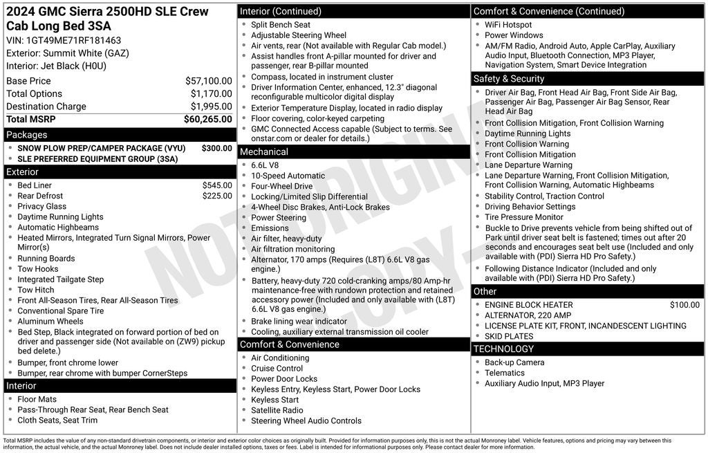 2024 GMC Sierra 2500HD SLE Long Bed